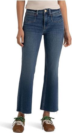 Kut from the Kloth Petite Kelsey High-Rise Ankle Flare Front Patch Pockets Womens Jeans Unbreakable : 14P 24.5, Denim