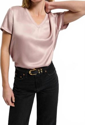 Nation Ltd June V-Neck Tee In Whisper