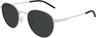 Puma PU0535S 001 Mens Sunglasses Silver Size 50 - Free RX Lenses - Free RX Lenses