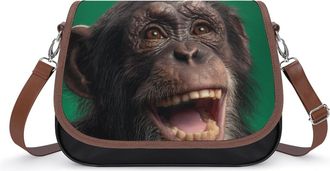 Generic Monkey Laughing Chimpanzee Fashion Womens Crossbody Bags Novelty Handbag Shoulder Bag Purse