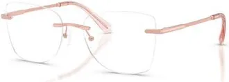 Michael Kors 53mm Square optical glasses in Pink at Nordstrom