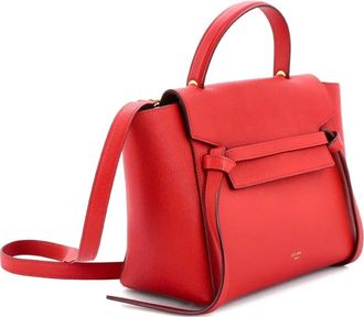Celine Belt Bag Textured Leather Micro satchel - Rosso