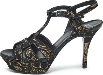 Saint Laurent Sandali Tribute con plateau - Nero