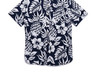 Surfside Supply Men Joey Floral Pineapple Shirt In Navy