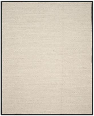 Safavieh Alfombra fibra natural de sisal blanco/negro, 244 x 305 cm