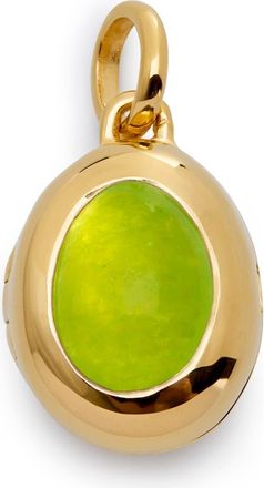 Monica Vinader Birthstone Locket Pendant in 18Ct Gold Vermeil /Peridot at Nordstrom