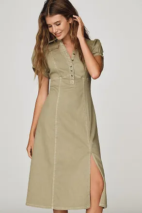 Pilcro Rebekah Denim Slim Midi Dress