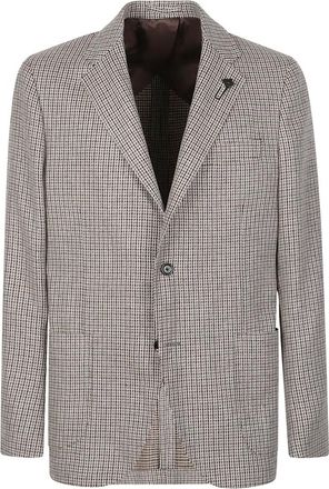 Lardini Jassen, Heren, Bruin, M, Wol, Iconic Jacket