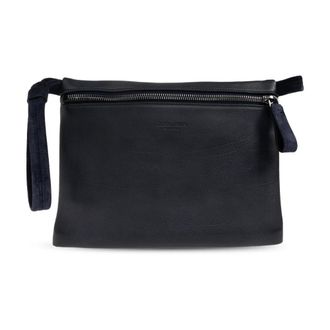 Giorgio Armani Heren, Tassen, Blauw, Maat: ONE Size Leer