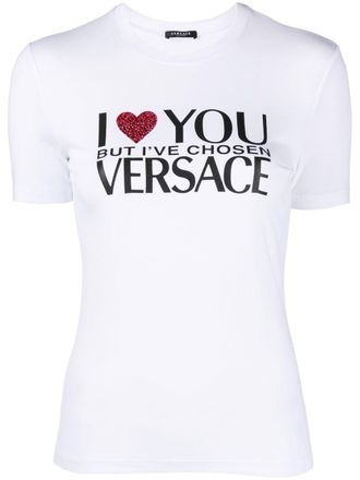 Versace T-shirt con decorazione - Bianco