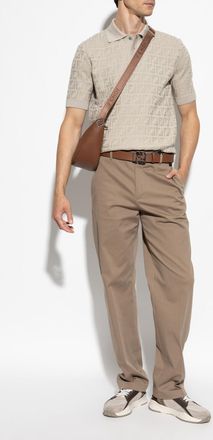Fendi Creased Trousers, Mens, Beige