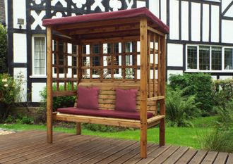 Charles Taylor Trading Bramham Three Seater Arbour Burgundy in Brown