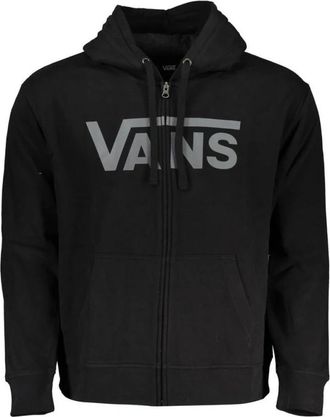 Vans Zwarte Zip Hoodie met Stijlvolle Print - Heren - Vesten met rits - Zwart - XS - Katoen - Hoodies & sweatvesten