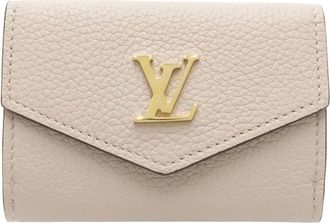 Louis Vuitton Grayish Leather Wallet (Tri-Fold) (Pre-Owned)