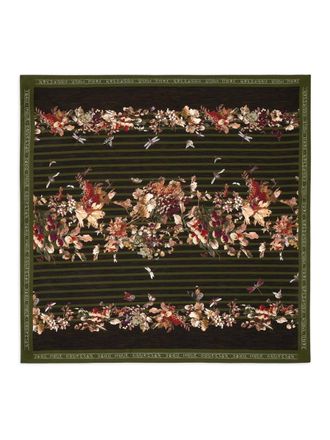 Jean Paul Gaultier striped floral scarf - Brown