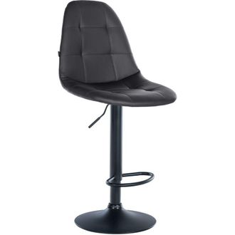 Clp Sgabello da bar Elmore in similpelle nero Metallo nero opaco