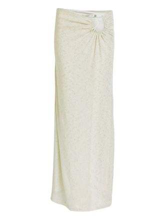 CHRISTOPHER ESBER Imber metallic looped skirt - Silver