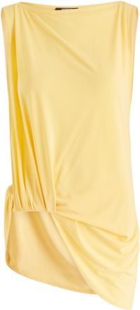 Jacquemus Le Haut Peplo Draped Jersey top - Yellow - S (UK8-10 / S)