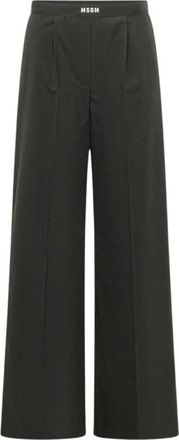 Msgm Pantaloni a gamba larga - - Trousers - Donna - Nero - XL