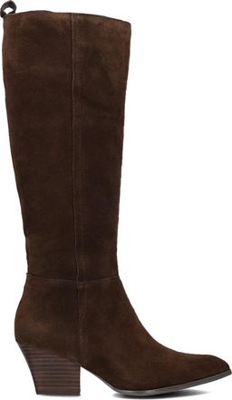 Notre-V Bruine leren laarzen voor herfst/winter - Dames - Cowboylaarzen - Bruin - 41 EU - Wol - Schoenen
