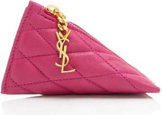Saint Laurent Pre-owned Mini Bags, female, Pink, Size: ONE SIZE Pre-owned Leather Key-Holder