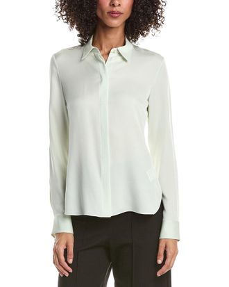 Theory Classic Fitted Silk Shirt
