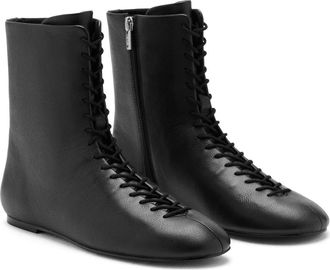 Mango Lace Up Bootie in Black at Nordstrom, Size 8.5Us