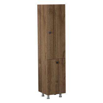 Dmora Columna Cropani, 2 Estantes, 2 Puertas, Portarropa, 35x32x155h Cm Marr&oacute;n Nogal