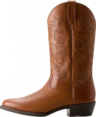 Ariat Mens Heritage R Toe Western Boot In Cognac