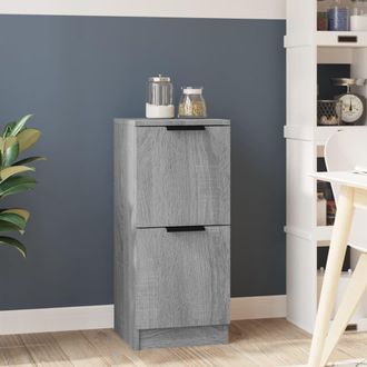 vidaXL Vidaxl - Aparador De Madera Contrachapada Gris Sonoma 30x30x70 Cm