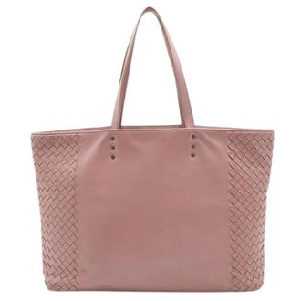 Bottega Veneta Pre-owned Tote Bags, female, Pink, Size: ONE SIZE Pre-owned Leather Tote Bag
