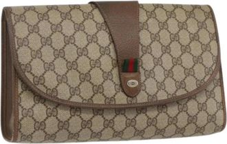 Gucci Pre-owned Plastic Clutch - Dames - Vintage Clutch - Beige - ONE Size - Vintage