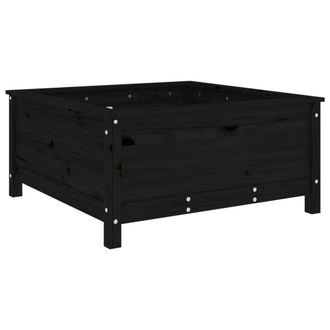 Berkfield Home Garden Planter Black 82.5x82.5x39 cm Solid Wood Pine