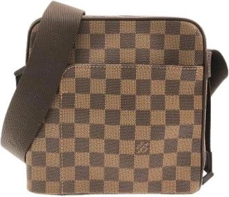 Louis Vuitton Pre-owned Cross Body Bags, male, Brown, Size: ONE SIZE Pre-owned Damier Olaf Shoulder Bag