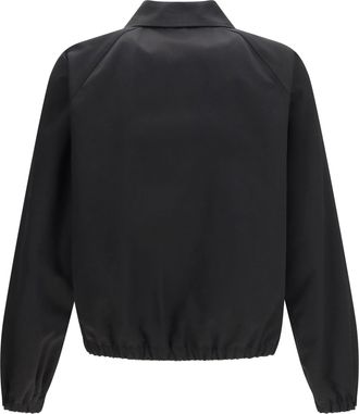 Valentino Mens Collared Jacket Nero Cotton
