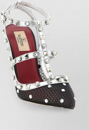 Valentino Garavani rockstud sandals open sides pointed toe