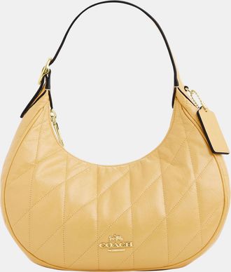 Coach Womens Emily Shoulder Bag With Quilting - Yellow Leather - One Size
