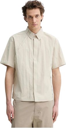 Heliot Emil Short Sleeve Shirts - Heren - Korte mouwen Overhemden - Beige - 2XL - Overhemden