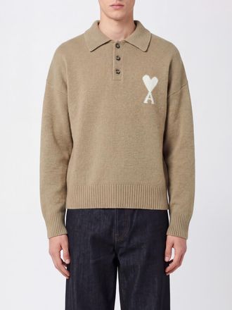Ami Polo Shirt Men color Beige
