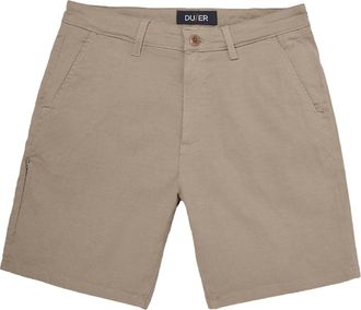 Duer Mens Live Free Journey Shorts Khaki 30 In Waist X 9 In Inseam
