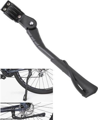 OEM Soporte Para Bicicleta, Soporte Lateral De Aluminio Para Bicicleta, Soporte Ajustable De 35 A 41 Cm, Motocicletas Y Bicicletas Plegables, Negro