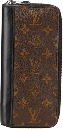 Louis Vuitton Monogram Macassar Black Brown Monogram Macassar Noir Monogram Coin Purse/Coin Case (Pre-Owned)