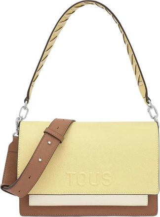 Tous Audree Saffiano Crossbody Tas - Dames - Schoudertassen - Geel - ONE Size - Leer - Tassen