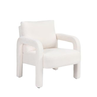 Klast Sill&oacute;n de lectura de poli&eacute;ster beige 72 cm x 81 cm
