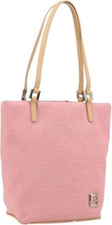 Fendi Pre-owned Tote Bags, female, Pink, Size: ONE SIZE Pre-owned Canvas Tote Bag
