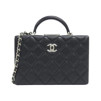 Chanel Pre-owned Lamsskin Schoudertas - Dames - Pre-owned - Zwart - Maat: ONE Size Leer