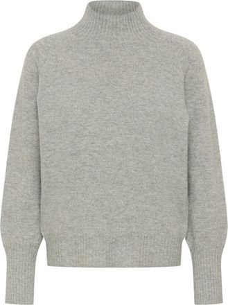 MY ESSENTIAL WARDROBE Turtleneck - Dames - Coltruien - Grijs - XL - Leer - Truien & Vesten