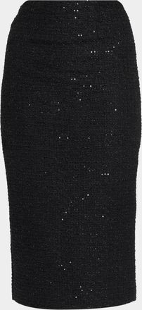 Roland Mouret Sequin Boucle Midi Pencil Skirt