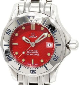 Omega Pre-owned Stainless Steel watches - Dames - Vintage Horloges - Rood - ONE Size - Vintage