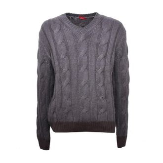 Altea V-neck Knitwear, male, Gray, 2XL, Tinto in Capo Jumper
